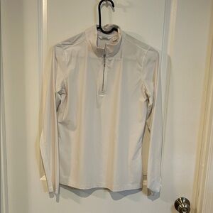 Jordan White Quarter-Zip Top